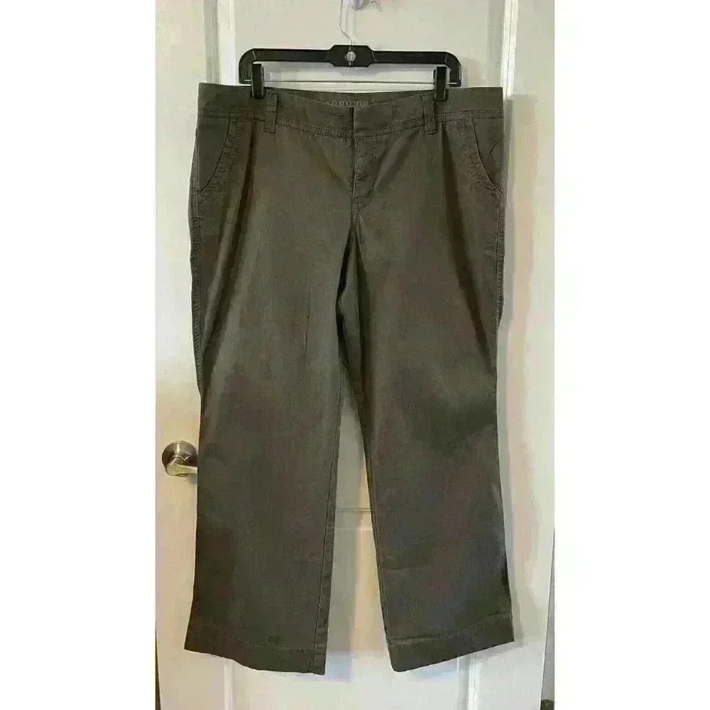 Women's Sonoma Life & Style Pants Size 16 Short Modern Fit Boot Cut Brown NWT